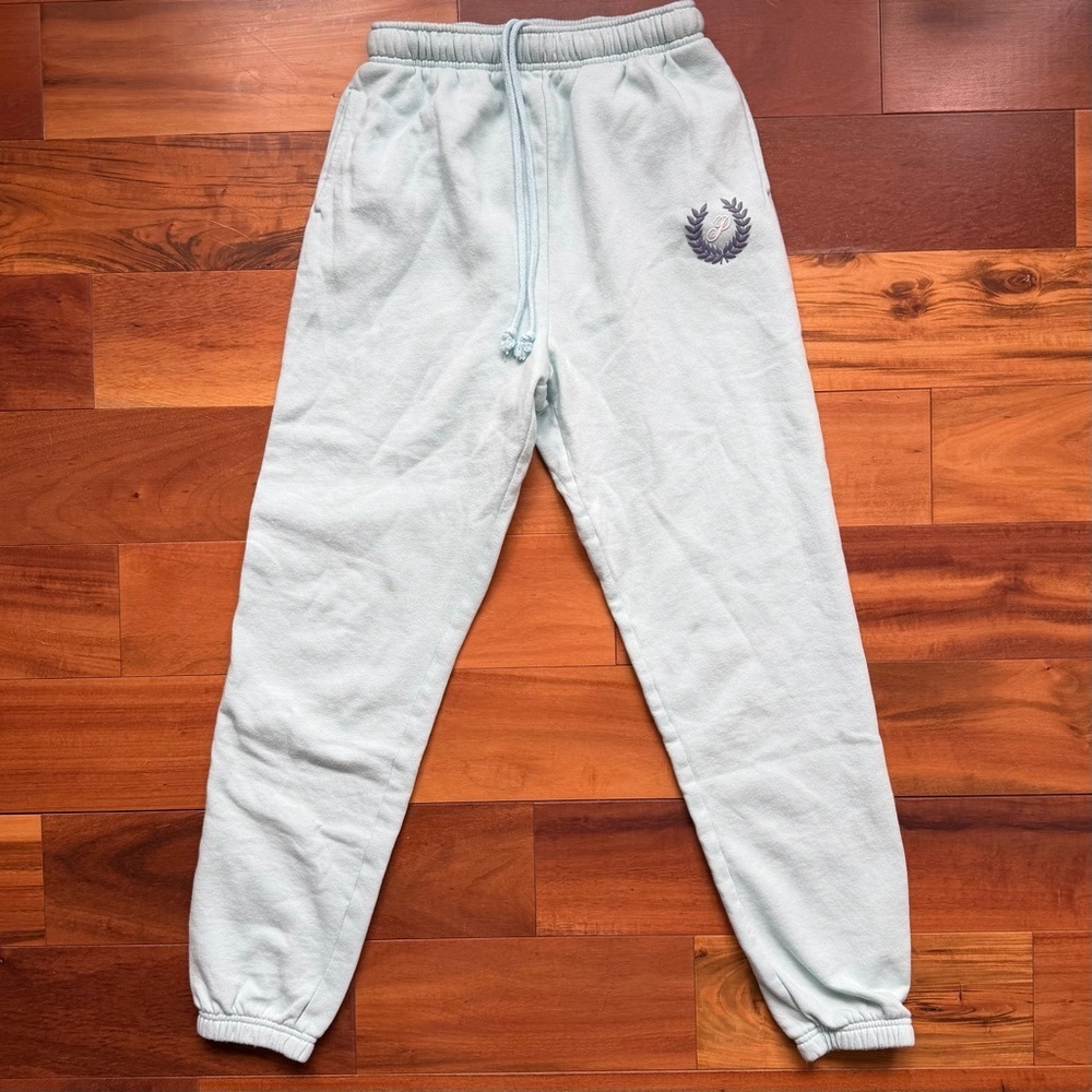 VS PINK Everyday Fleece High Waist Sweatpants in Blue Opal - Picture 4 of 11